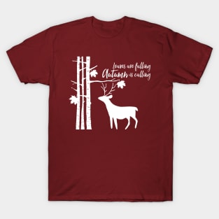 Leaves Are Falling Deer T-Shirt